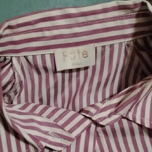 Fate Lavender and White Striped Blouse